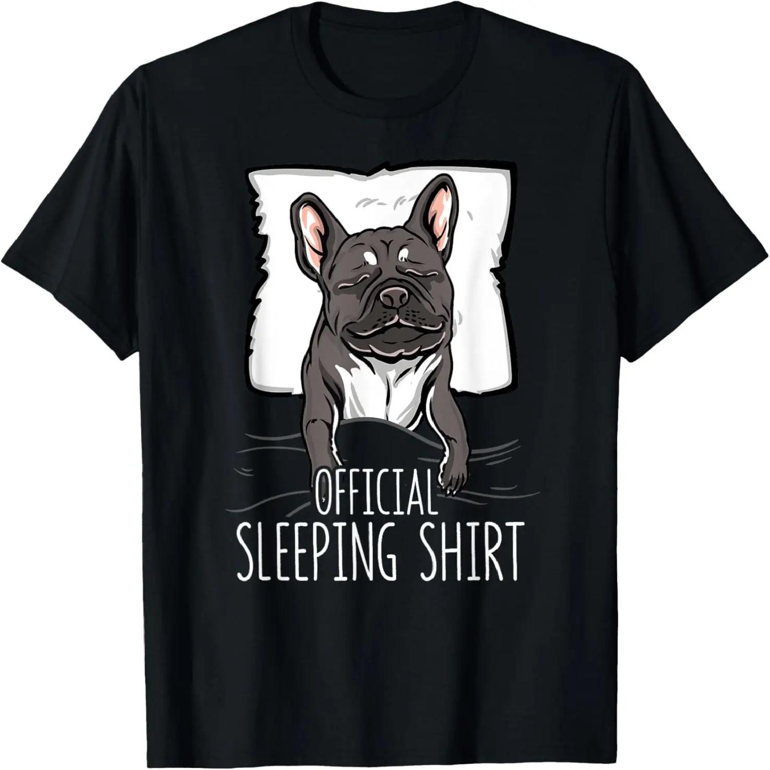 official sleeping Shirt cute french bulldog dog nightgown T-Shirt XXXXXL чёрный
