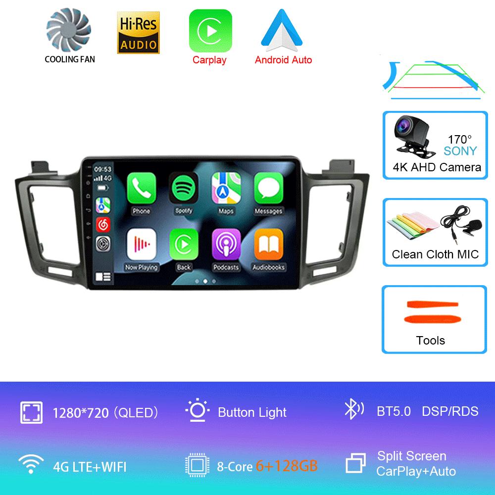 Android 14 For Toyota RAV4 RAV 4 2013 2014 2015 2016 2017 Multimedia Player 4G Carplay Car Radio GPS Stereo Head Unit Auto