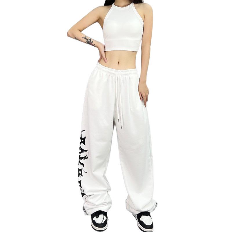 Amerikanischer Hip Hop Trendige Damen Jazz-Tanzhose mit weitem Bein