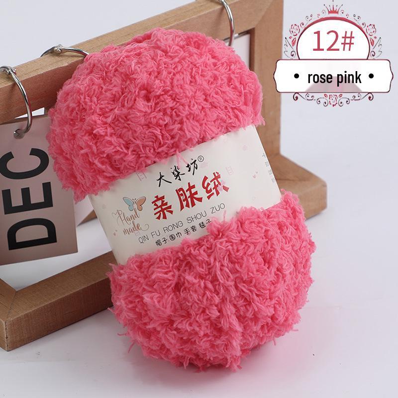 Coral Fleece Yarn Ball - DIY Handmade Baby Yarn for Towels, Scarves, and Woven Bags.