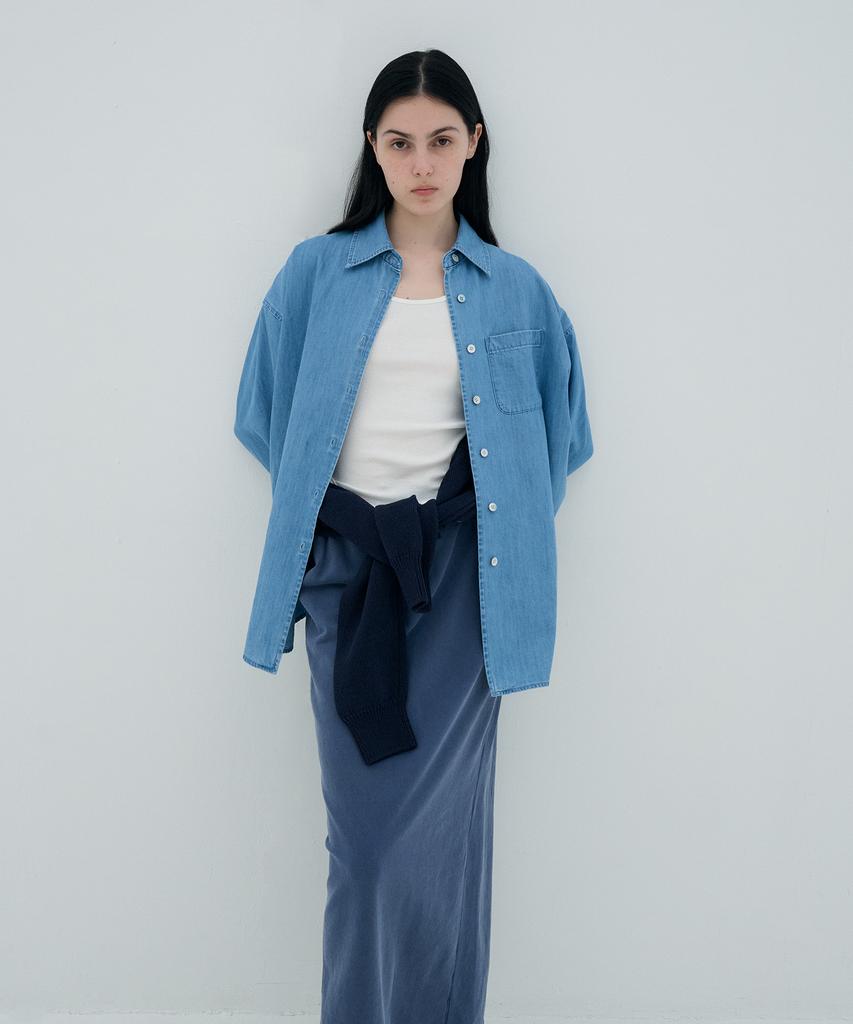 Jeonggamseutyudio Pigment Dyed Sweat Maxi Skirt_2 Color