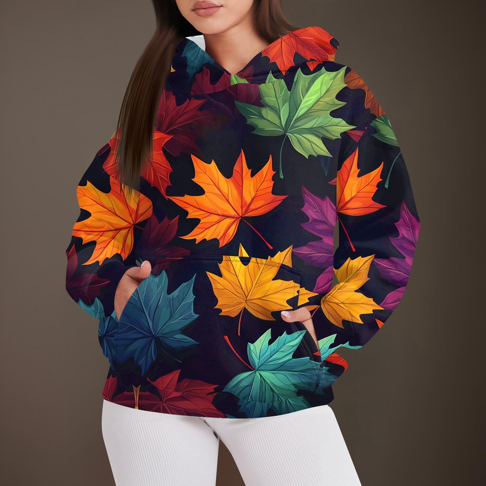 

Женская мода повседневный пуловер с капюшоном толстовка с принтом длинный рукав толстовка XL жёлтый