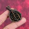 Moldavite Pendant Copper Wire Wrapped Gemstone Jewelry Handmade Pendant Copper Pendant Gifts for Mother Wire Wrap Pendant Birthstone Jewelry