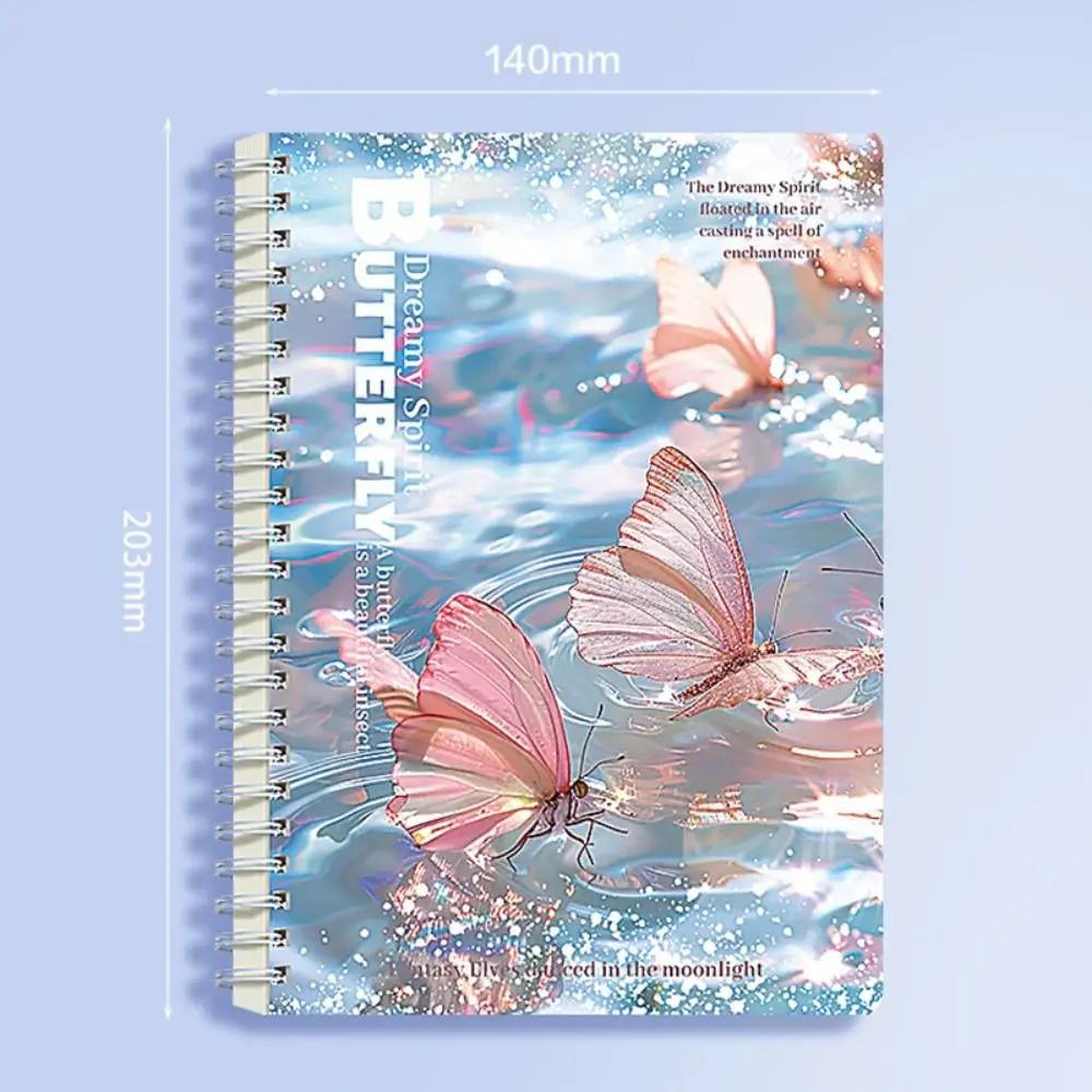 Thickened A5 Spiral Notebooks Color Horizontal Line Inner Pages Notepad Perforated Pages Diary Book Students