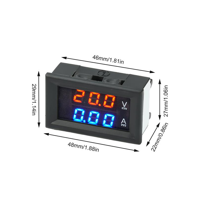 DC 0-300V 10/50/100A DC 0-100V 10/50/100A Voltmeter Ammeter LED Amp Dual Volt Meter Gauge LED Display Meter Amperemeter