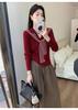 Women's Grey Striped Slim-Fit Long Sleeve Sweater, Autumn 2025 Collection