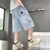 Boys' Summer Pants Children's Cropped Pants Ultra-thin Jeans Soft Denim Pants