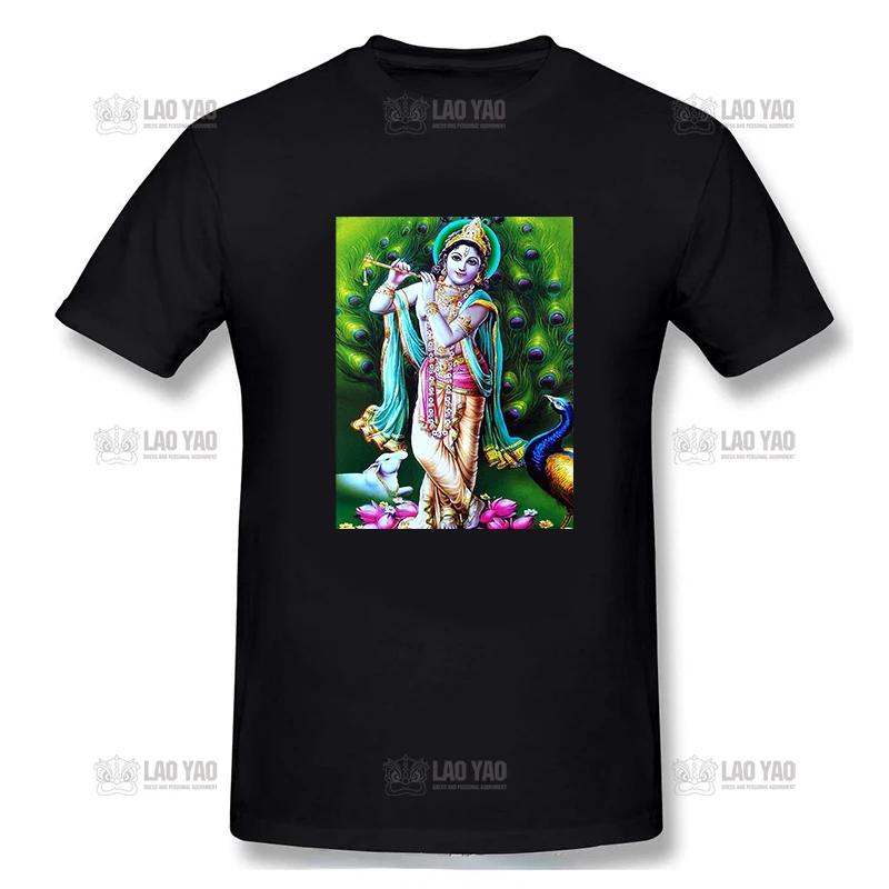 Krishna T Shirt Krishna Hare Krishna Man TShirt Awesome Woman Tee Shirt Summer Streetwear ShortSleeve Graphic Tshirt
