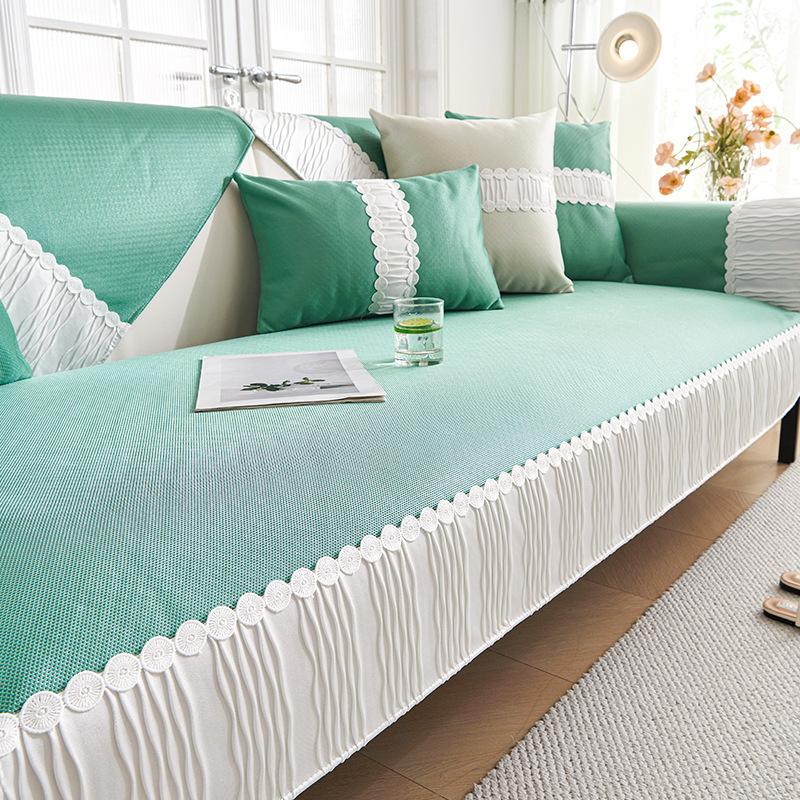 Ice Silk Sofa Cushion Summer 2025 New Summer Sofa Mat Seat Cushion Non-slip and Cool Without Ice Sofa Cover Towel