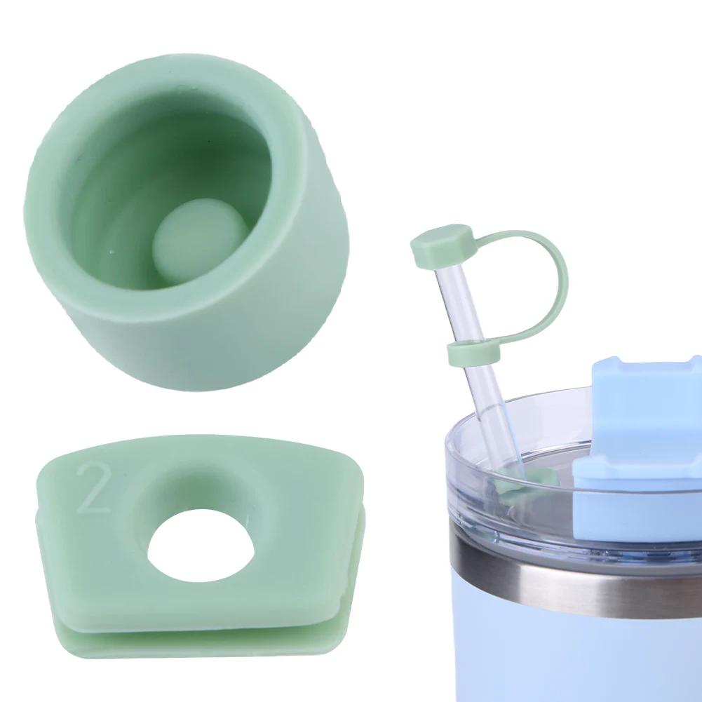 Silicone Cover for Stanley Cup Accessories 30/40oz Tumbler Water Bottle Protective Bottle Boot Sleeve & Straw Cover Cap