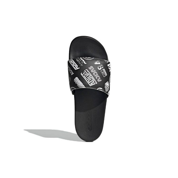 Adidas Adilette Comfort Slide 'All Over Logos - Black' FZ1750