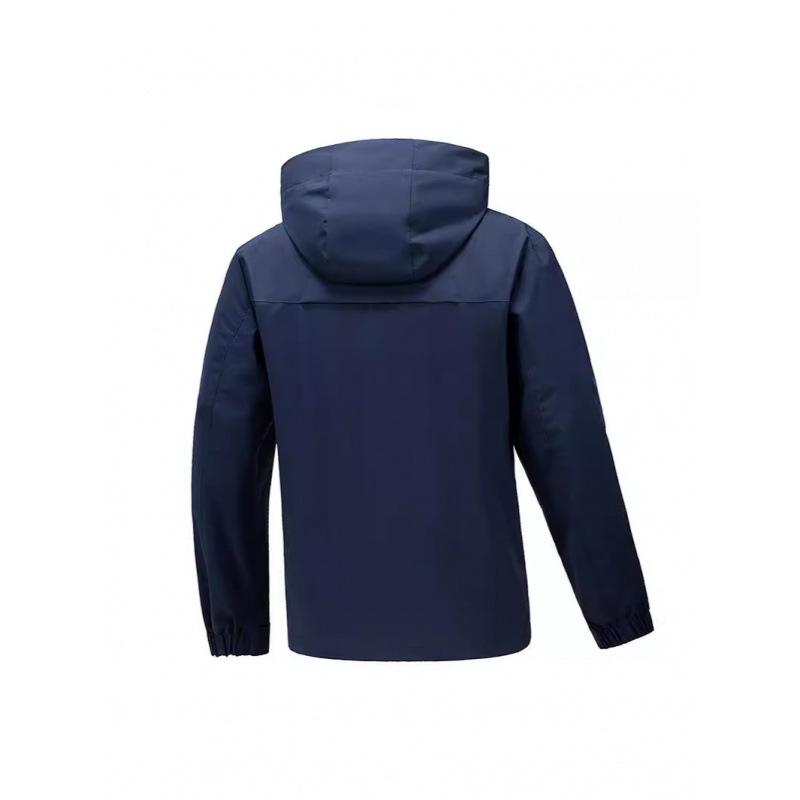 Spring and Autumn Male Middle-aged Mountain Waterproof Camping Hooded Sleeve Jacket Functional Outdoor Quick-drying Multi-Bag Jacket