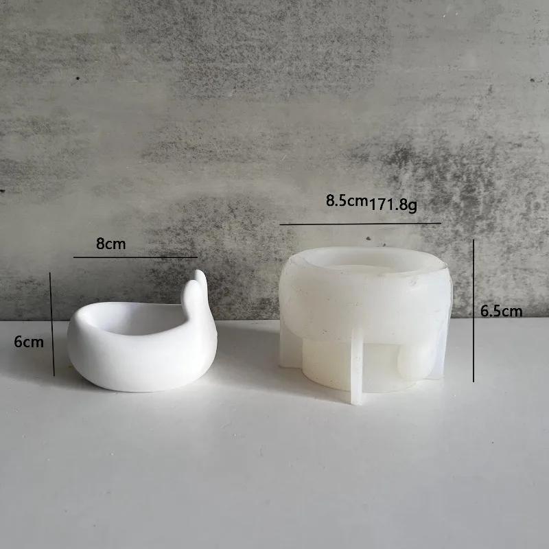 

1pcs DIY Epoxy Mold Vertical Ears Closed Eyes Rabbit Expression Candle Holder Silicone Mold Display-Piece Easter Egg Candle Mold