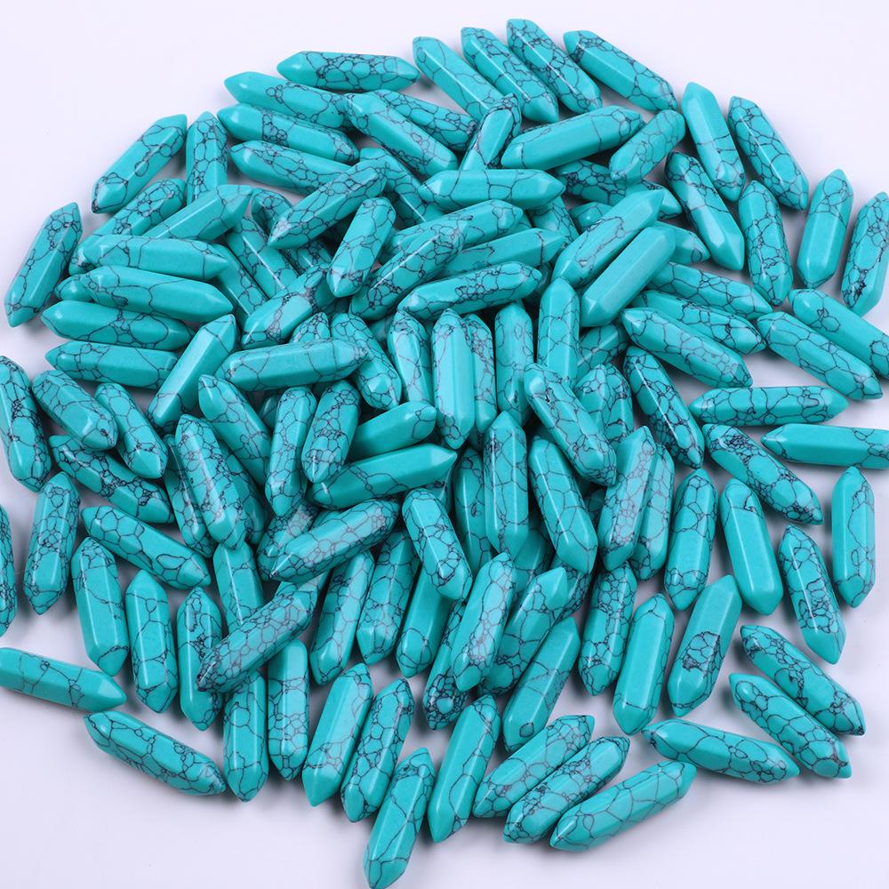 Amazonita Ponta Dupla Coluna Hexagonal Gema Semipreciosa Polida