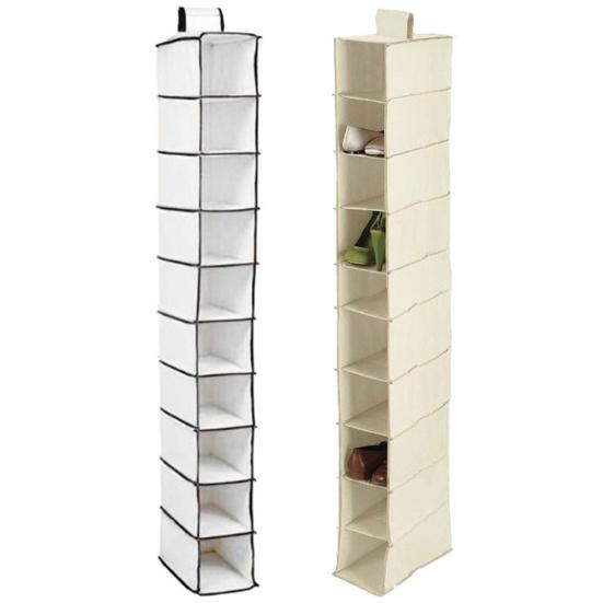 10-ficks Non-woven Tyg Vägghängande Förvaringsväska Ficka BH Strumpa Organiserare