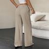 Temperament Casual Pants In Autumn New Product Solid Color Straight Loose Elastic Waist Women's Trousers