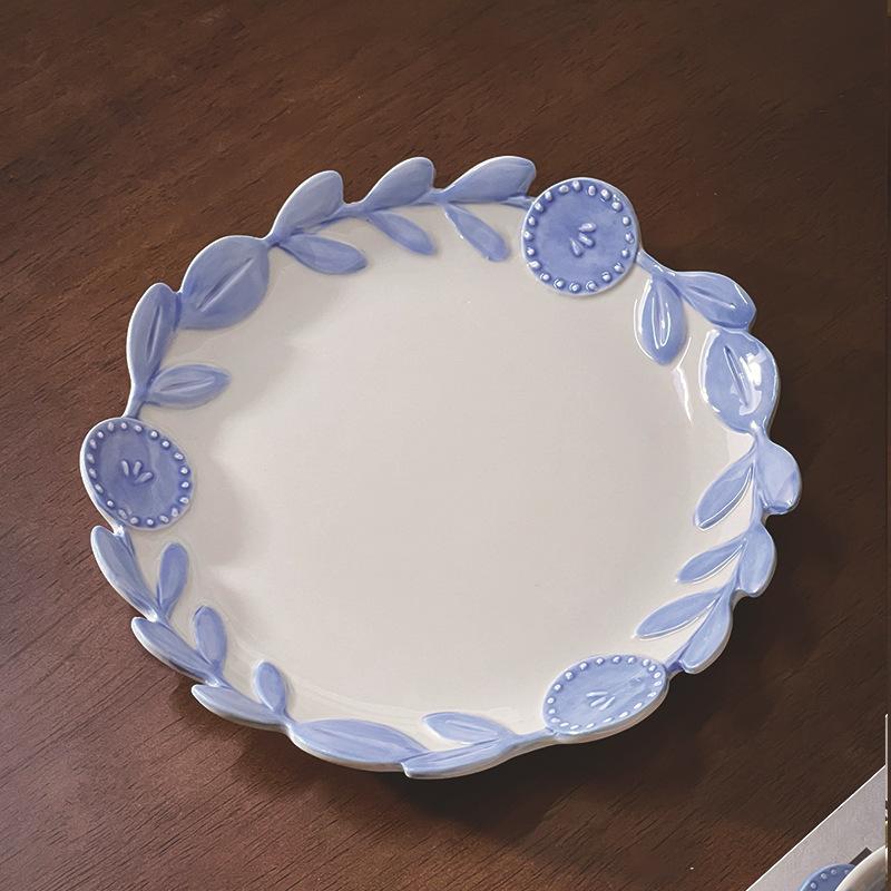 

Японский ретро набор керамических кофейных чашек с блюдцами, с цветочным и лиственным узором. Креативная чашка для латте с цветочным узором. Высококачественная чашка для воды. Approx. 300ml