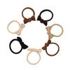 10PCS Brown/Black/White Bow Knot Hair Bands For Women 5 Color Girls Ponytail Holder Hair Ties Fashion Hiar Accessories 2021 New