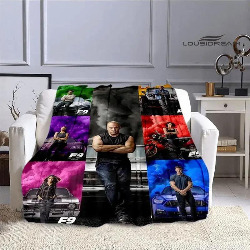 Fast & Furious Printed Blanket Thin Blanket Bed Blanket Flannel Soft and Comfortable Home Travel Blanket Birthday Gift