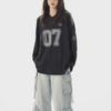 Unisex V-Neck Long-Sleeve Retro Jersey Top