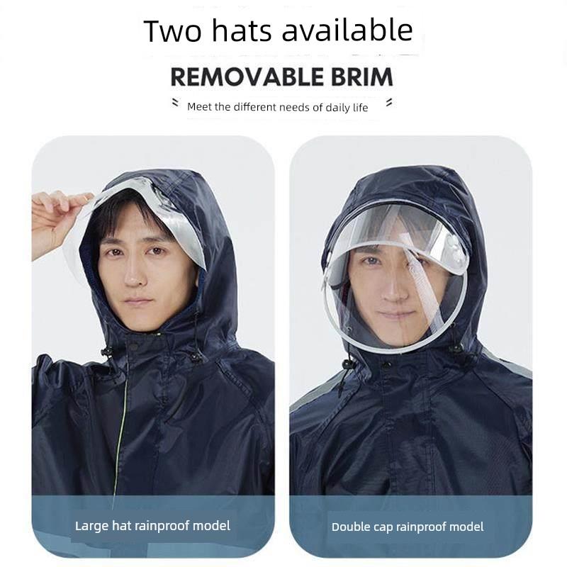 Cycling Rain Poncho Two-Piece Rain Pants Women's Raincoat and Rain Pants Two-Piece Set Plus Size Travel Set New Construction Style One-Piece Rain Suit