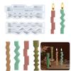 Long Strip Wavy Silicone Candle Mold Geometric Shaped Candles Making Supplies Kit DIY Plaster Resin Soap Mould Home Decor Crafts