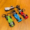 Creative Cartoon Alloy Car Keychain Pendant - Women's Schoolbag Charm & Cute Couple Gift