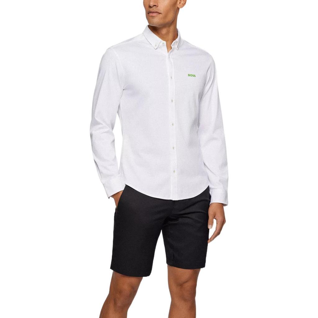 Hugo Boss Shirts Men's White Lapel Moderate Shirt 50469836100