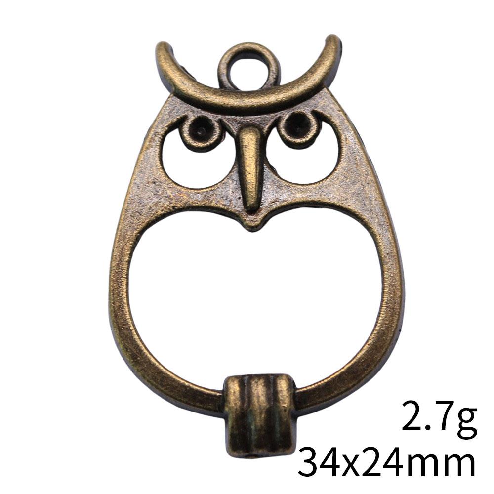 Big Owl Pendant Wings Charms For Forest Bird Theme DIY Bracelet Necklace Jewelry Making Supplies For