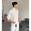 Semi-turtleneck Zipper Sweater Men's High-end Lazy Pullover Long-sleeved Knitted Sweater Fashionable Foreign Versatile White Coat