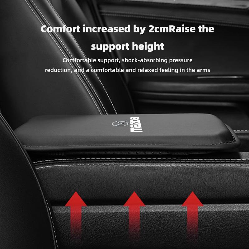 PU Leather Car Armrest Box Mat Arm Rest Cushion Accessories For Mazda 2 6 3 5 CX5 CX80 CX70 CX90 MX30 CX60 CX50 CX30 BT50 e-TPV FF24