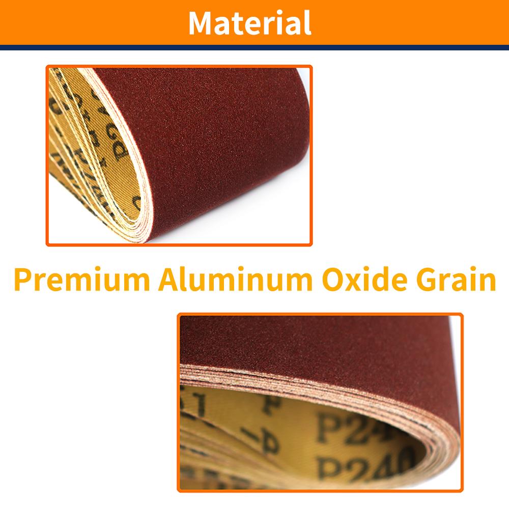 12PCS 457*75mm Abrasive Sanding Belts 3"*18" Sander Belt 4 Each of 80/120/150 Mixed Grit for Wood Soft Metal Grinding Polishing