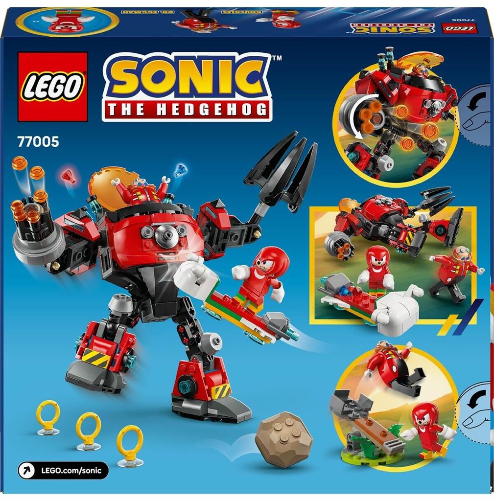 LEGO Sonic The Hedgehog Building Set – Knuckles Vs. Dr. Eggman's Egg Breaker Mechs (77005)