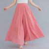 Ethnic Style Plus Size Elastic Waist Linen Skirt-Pants, 12 Colors - Lotte 2024 Mori Girl Collection