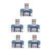 Adaptateur USB mâle vers femelle Type-C 4 broches 2,54 mm, 5 pièces