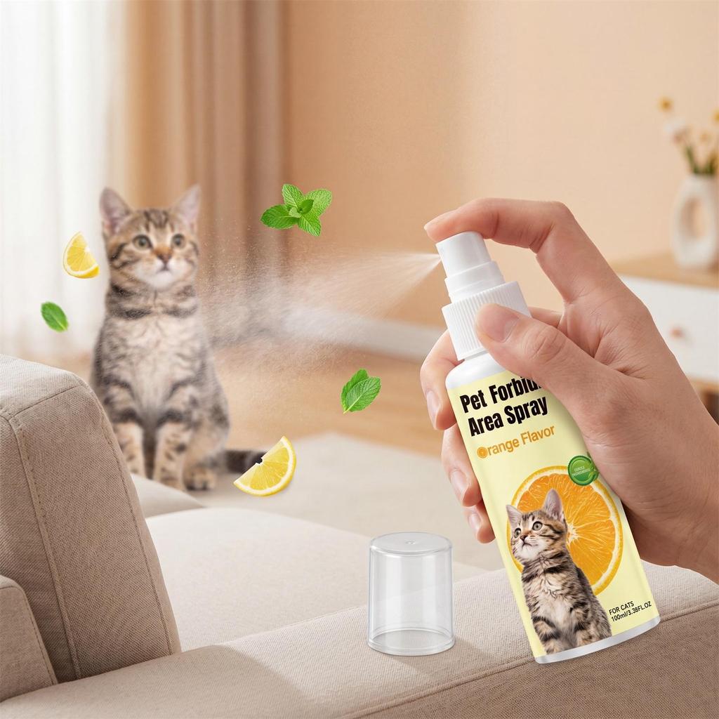 Pet No‑Go Training Spray, Indoor Behavior Corrector for Dogs & Cats, Help Deter Random Urinating, Furniture Scratching & Bed‑Jumping
