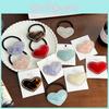 Stylish Acetate Hair Clips With Heart Rhinestone Accent For Trendy Summer Fashion