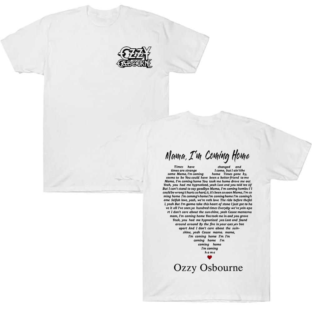 I'm Coming Home Ozzy Osborne T Shirts Men Women Hip Hop Short Sleeve Tops Tees Mens Clothing Ozzy RIP Cotton Tops Retro T-shirts