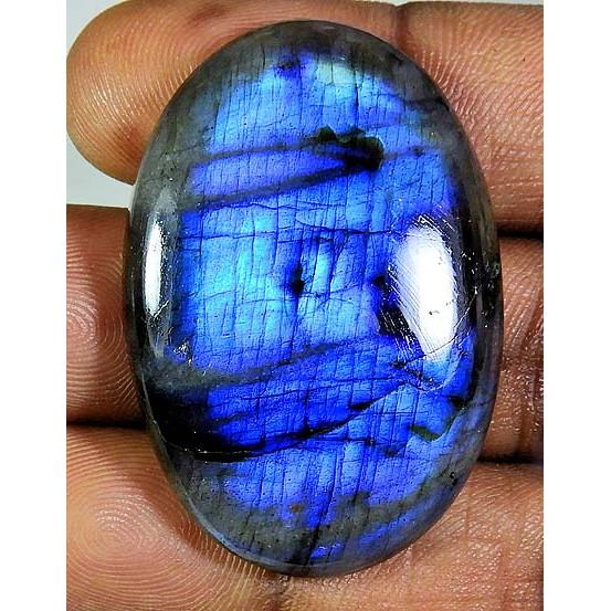 

76Cts. Natural Labradorite Blue Oval Cabochon Loose Gemstone 29X41X07 MM PP-1396