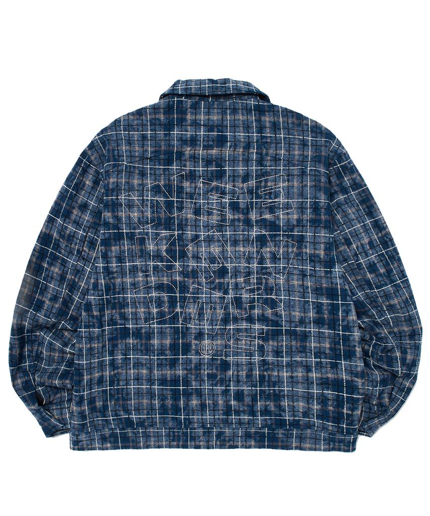 WKNDRS Checkered Zipup Shirt (Navy)