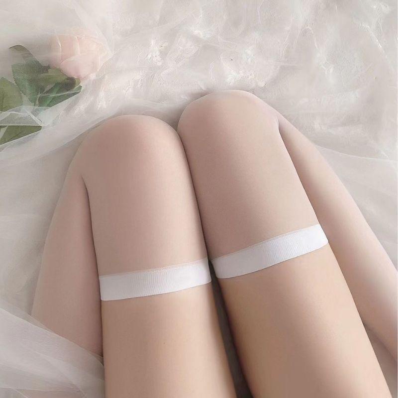 Trendy Black Over-the-Knee and White Mid-Calf Stockings - Sexy Japanese Style