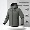 Wodoodporna Miękka Kurtka Softshell dla Par - Ciepła Odzież Sportowa na Zewnątrz do Wędkarstwa, Kolarstwa, Alpinizmu