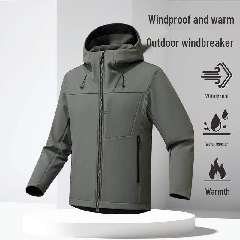 Wodoodporna Miękka Kurtka Softshell dla Par - Ciepła Odzież Sportowa na Zewnątrz do Wędkarstwa, Kolarstwa, Alpinizmu