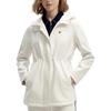 Fila Solid Color Hooded Casual Knit Jacket Women Jackets Steam-White F11W411506F-IV
