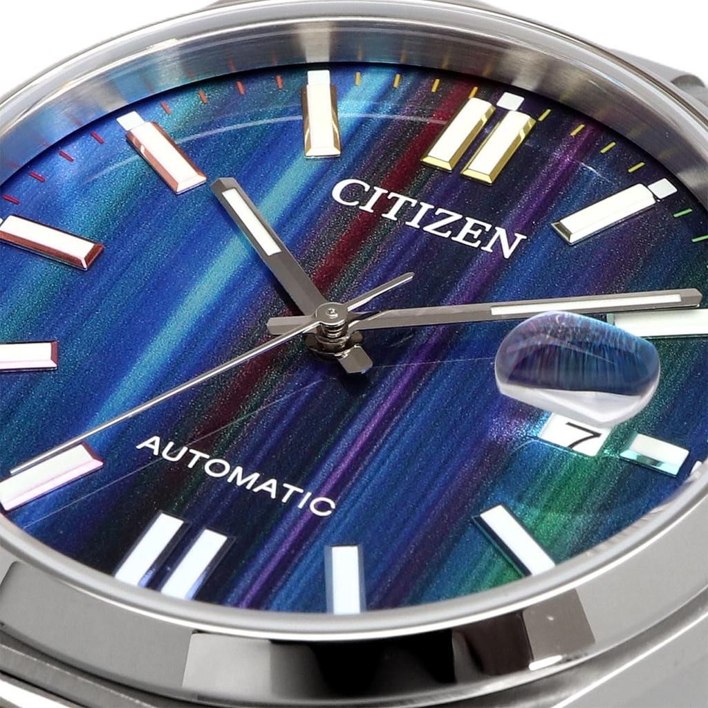 CITIZEN TSUYOSA Collection AUTOMATIC NJ0151-53W men's watch sapphire glass multicolor rainbow index silver international model