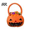 Cute Pumpkin Handbag Halloween Treat Bag, Portable Candy Tote for Kids, Large Capacity Comfortable Handle Trick or with Soft Handle, Party Favor Gift