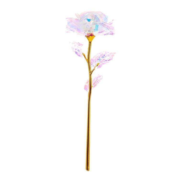 

Single Stem Gold Foil Rose Flower Valentine Gift Decorative Artificial Rose for Home Office Display and Special Occasions with Elegant Design One Size белый