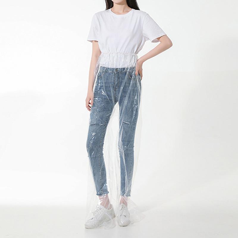 1PC Pack Fuß Outdoor Reise wasserdichte Regenhose Einwegbedarf Regenhose klar Regenmantel