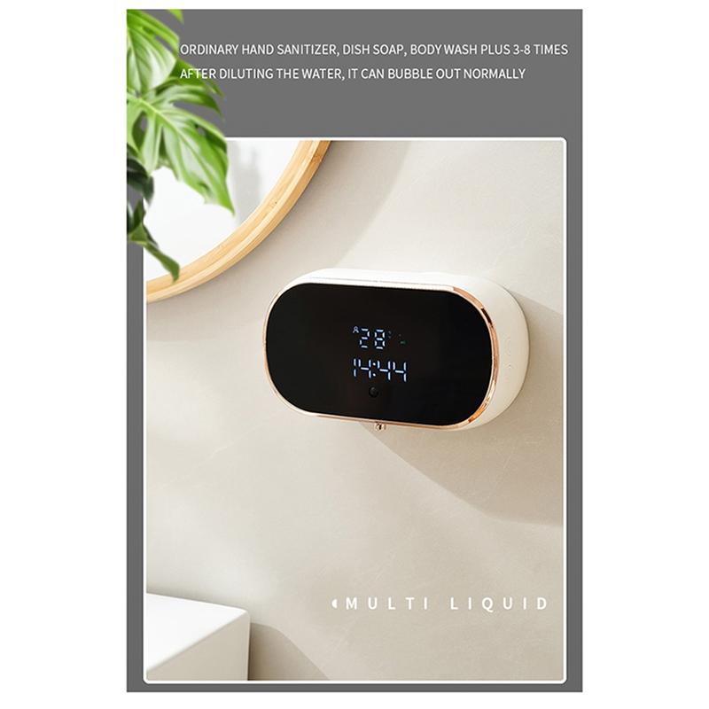 

AD23-Сенсорный дозатор мыла Автоматический пенный дозатор для мытья рук Настенный дозатор жидкого мыла Для ванной комнаты кухни чёрный