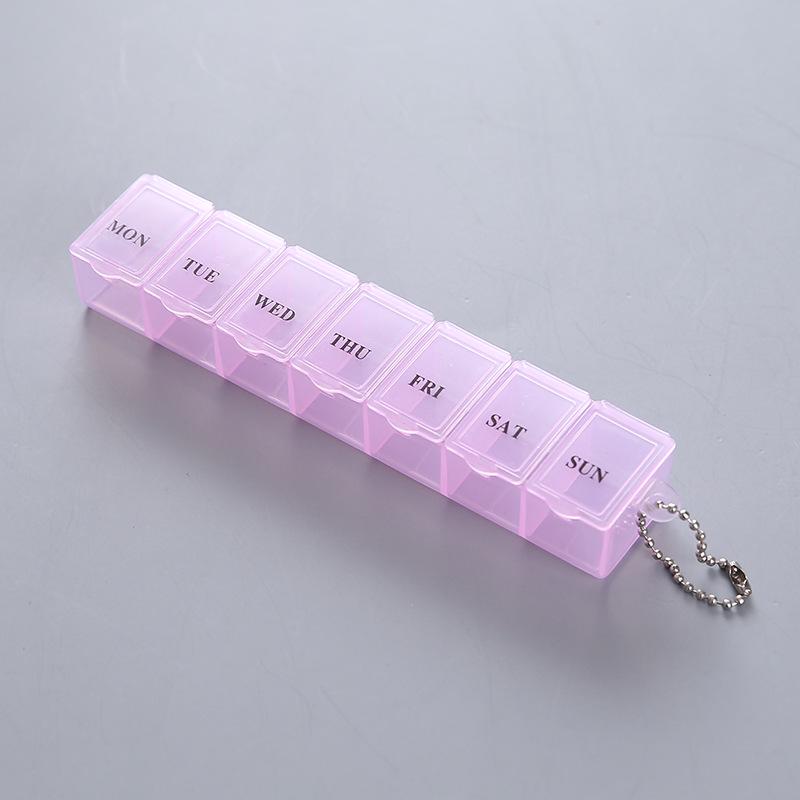 Compact 7-Day Moisture-Proof Transparent Pill Organizer